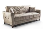 VALENTE 3-Sitzer Schlafsofa Beige – Bild 2