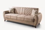 ASYA 3-Sitzer Schlafsofa Beige – Bild 2