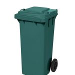 120L Müllcontainer mit Rädern – Grün